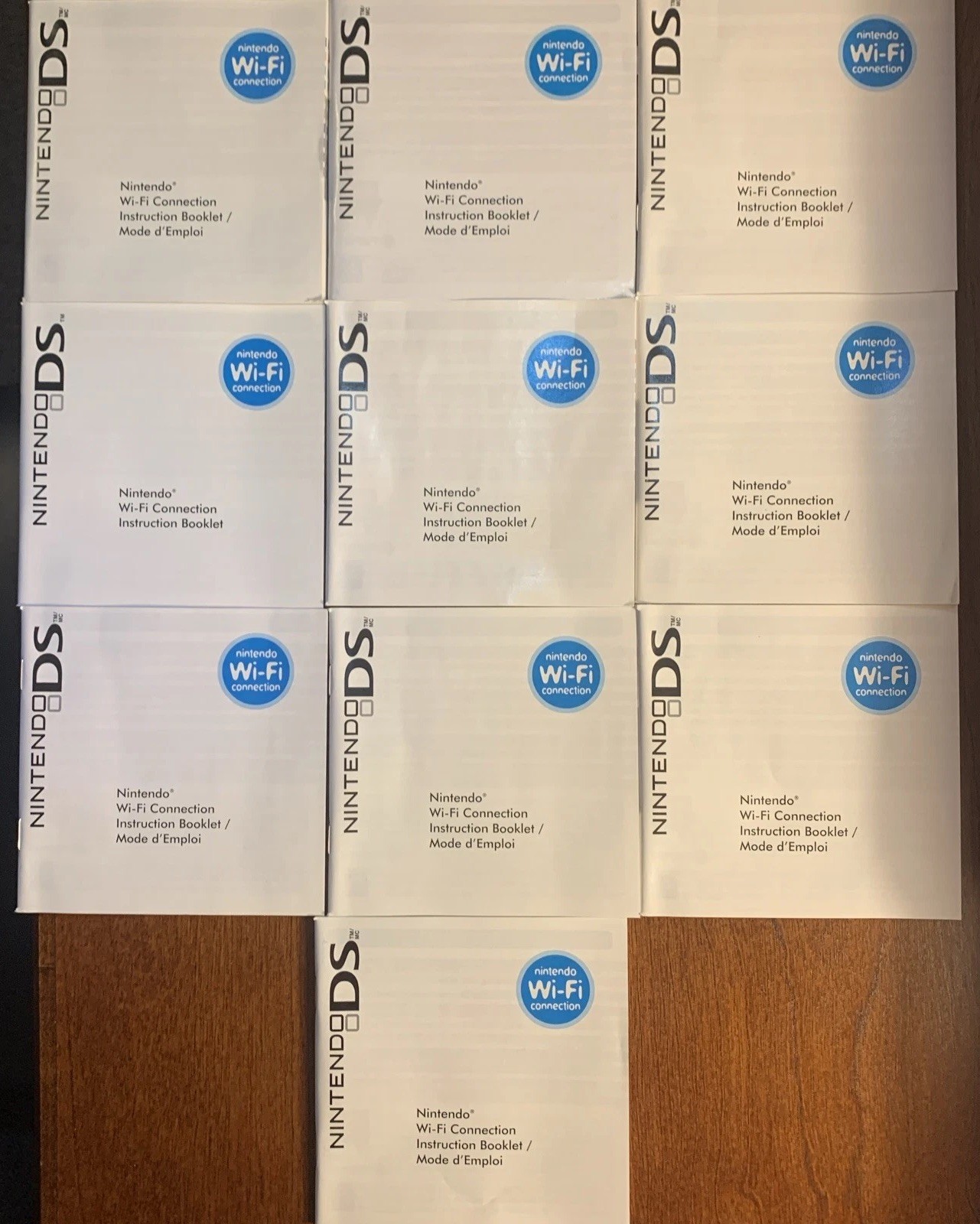 Bulk Lot of 10 / Nintendo DS ONLY / Wi-Fi Instruction Booklets / Thick