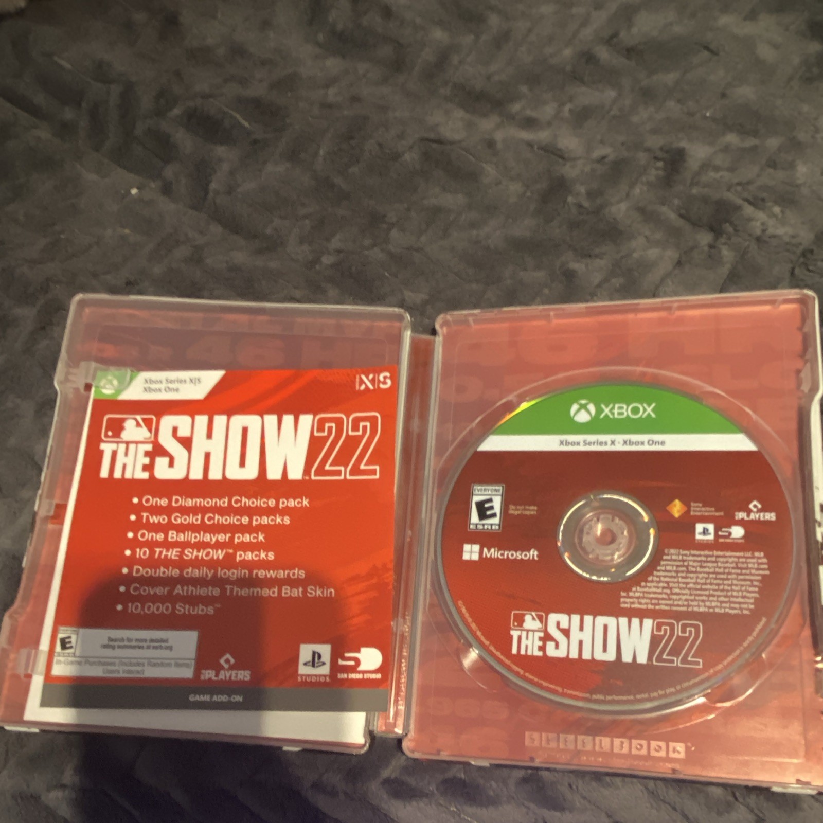 MLB The Show 22 SteelBook w/ Case, Multiplayer – Xbox One/Series X|S, E