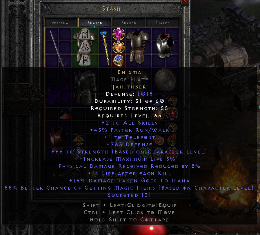 Enigma Rune word – Diablo 2 PC Xbox💥 Non Ladder Softcore D2R 💥