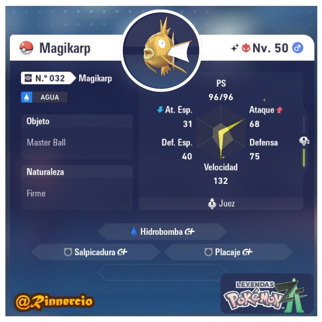 Magikarp XXXL Shiny Alfa Or not for Pokemon ZA Legends + Free Masterball
