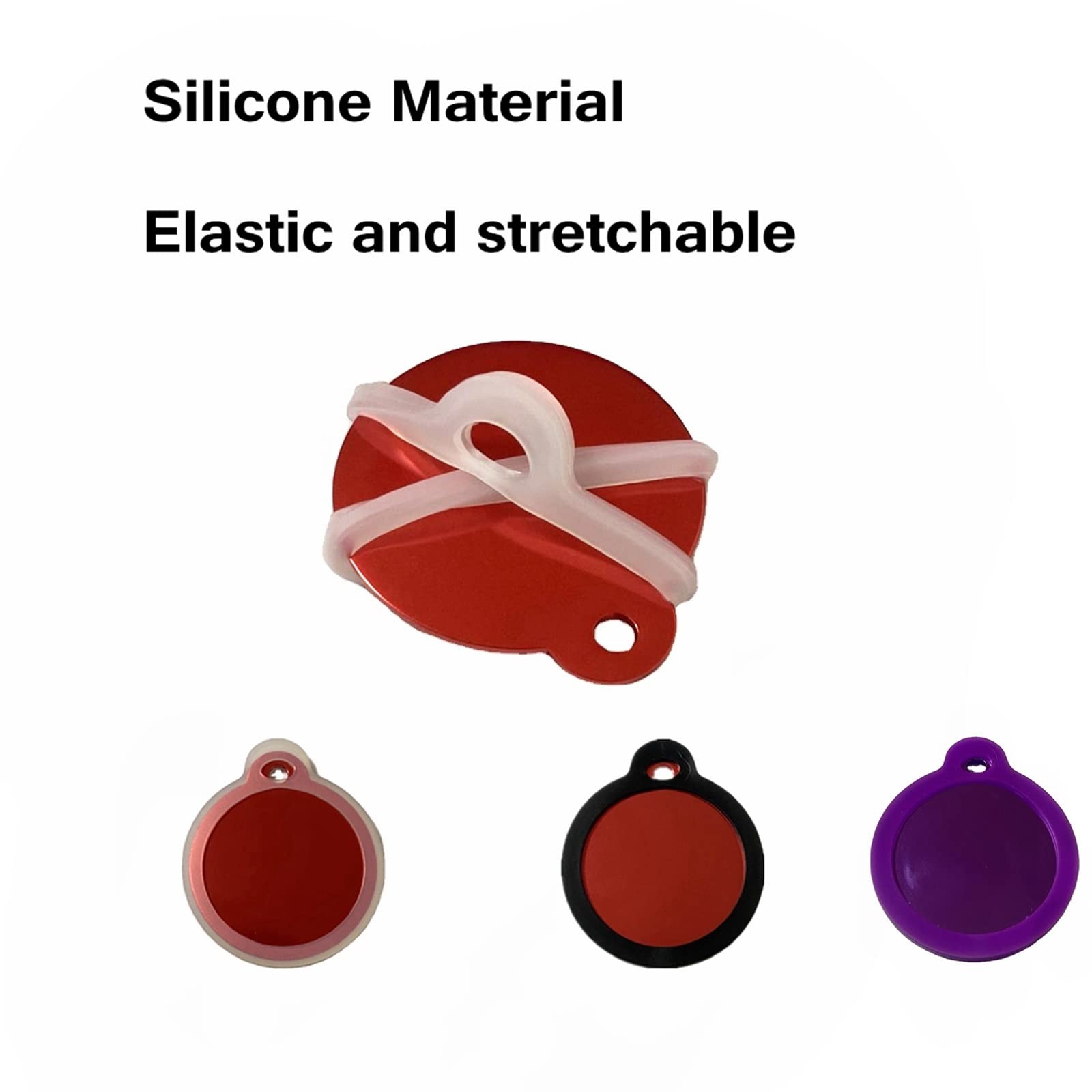 6 Pack 4.0*3.4 centimeters, Set Two(purple/Rose Red/Pink/Clear/Mint/Black)