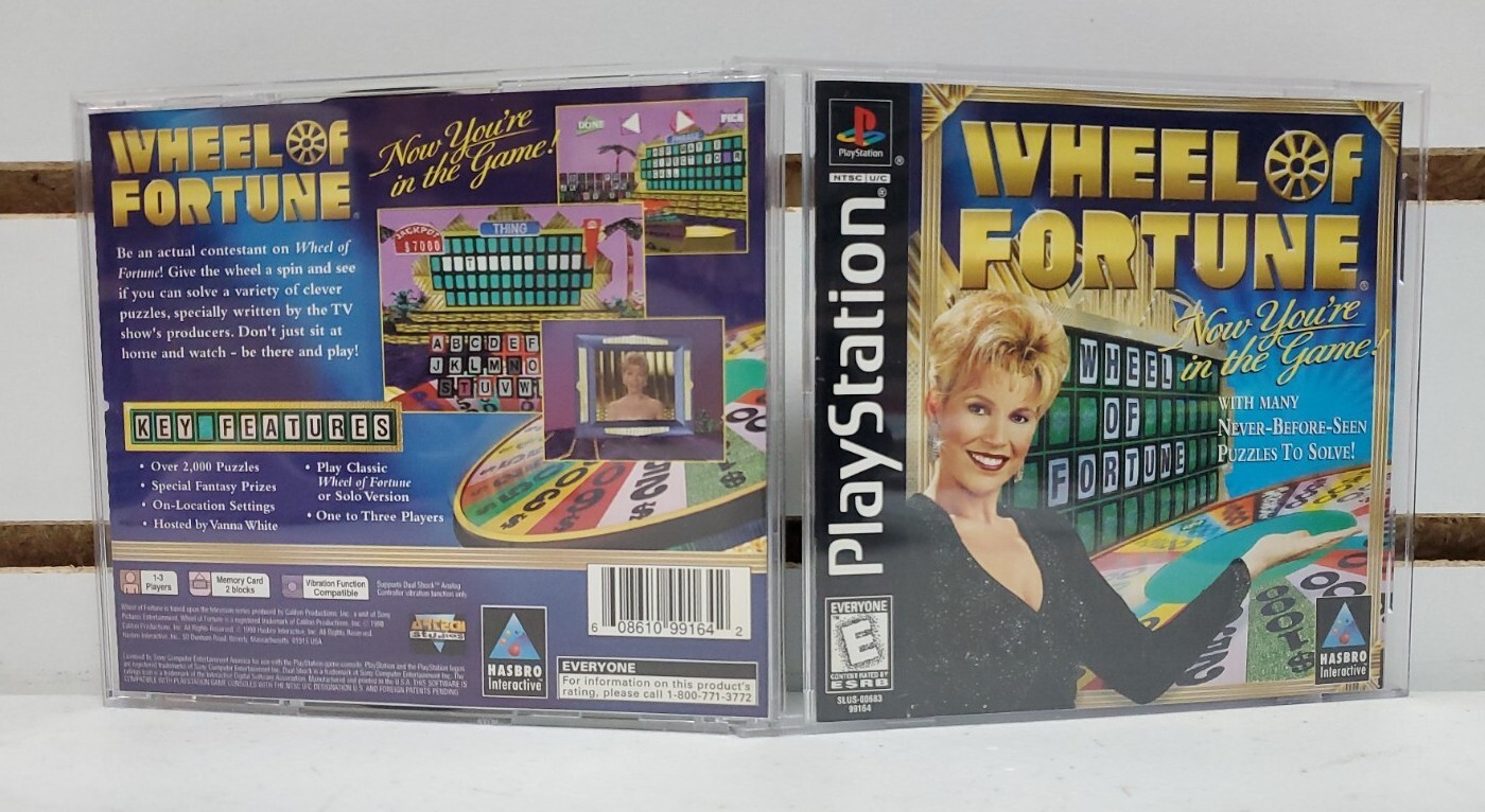 Wheel of Fortune 1st & 2nd Edition (Sony Playstation 1, PS1) Black Label *READ*