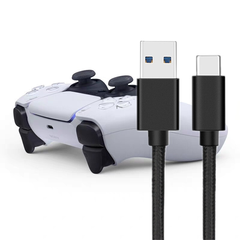 Lot 100 x 1M/3FT Type-C USB-C Data Sync Charging Cable For Sony PS5 Controllers
