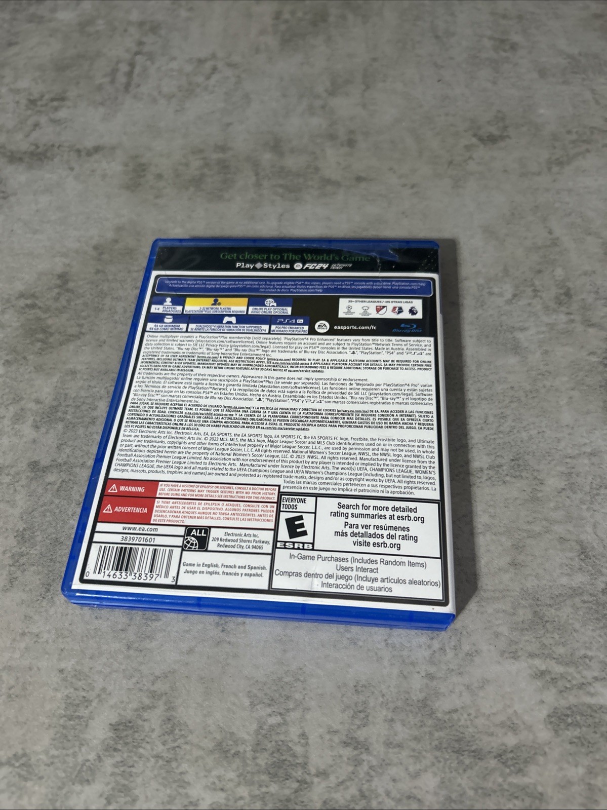 EA Sports FC 24 – Sony PlayStation 4 PS4 Complete CIB Pristine Mint Soccer Game