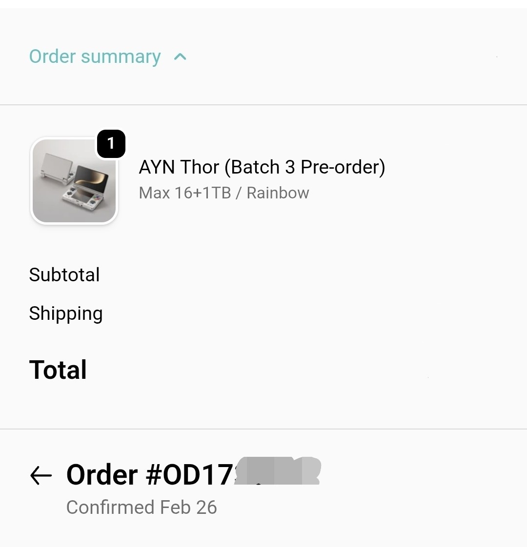 AYN Thor Max 16GB 1TB Rainbow Gray | UFS 4.0 | Batch 3 | BRAND NEW SEALED