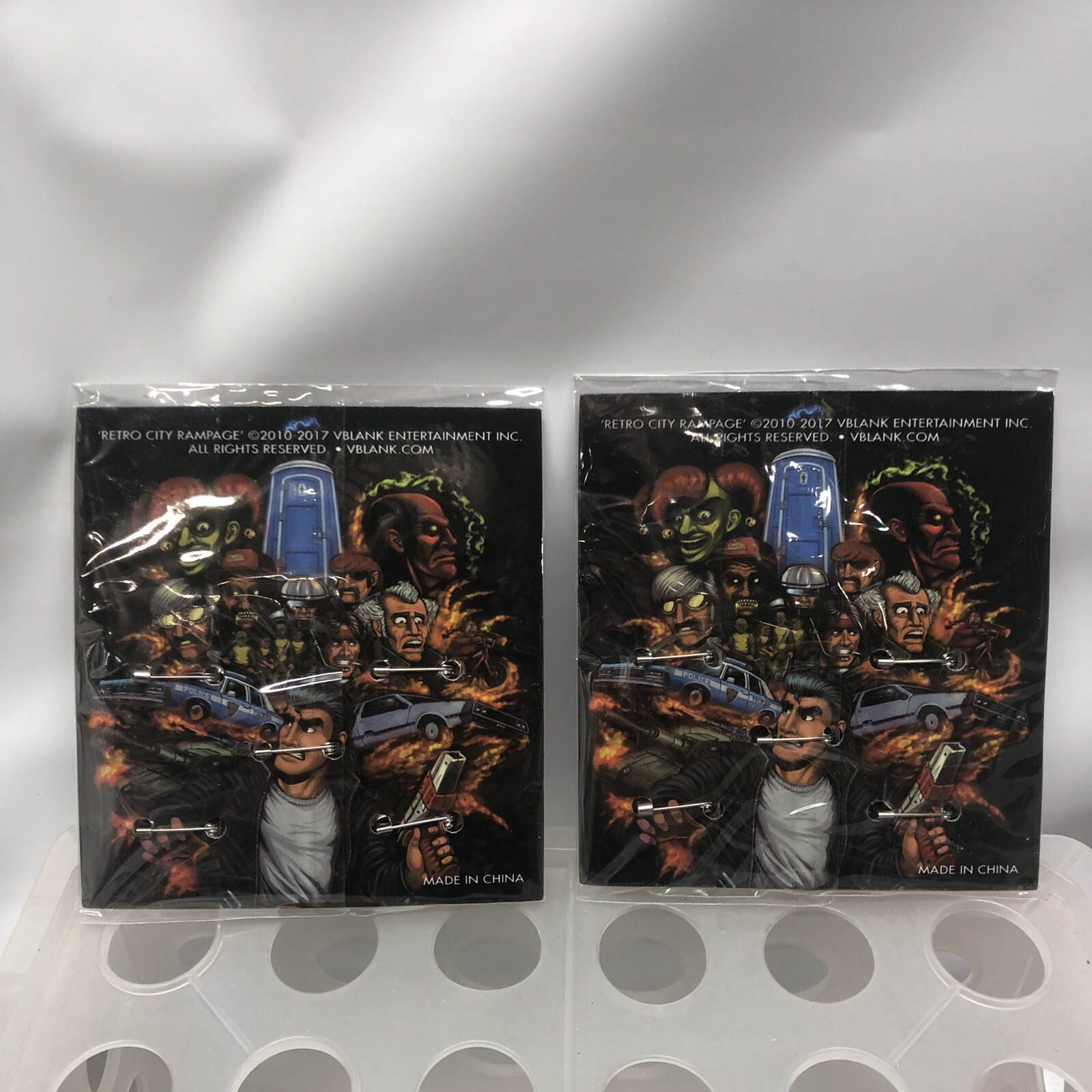 Retro City Rampage 10-Pin Button Set VBlank Video Game Collector Lot Sealed