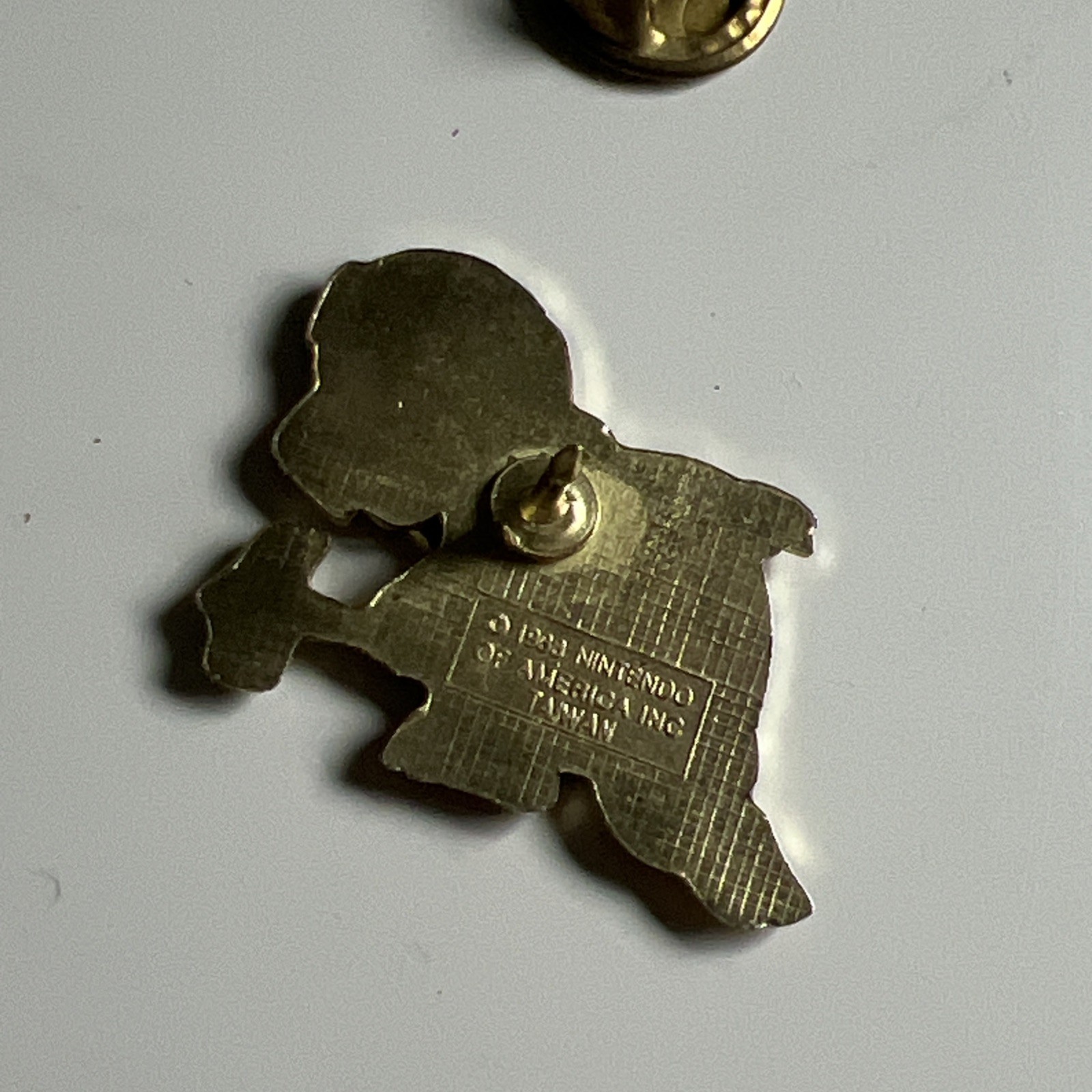 Vintage 1988 Nintendo Koopas Hammer Mario Brothers Enamel Taiwan Turtle Tack Pin