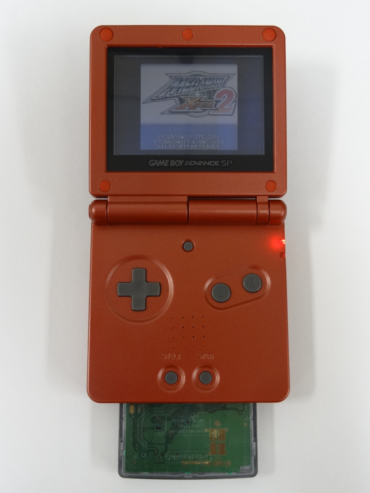 Flame Red Nintendo Game Boy Advance SP AGS-001 Includes Charger Tested/Working