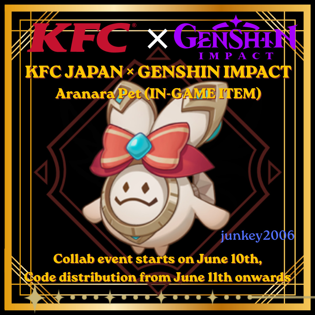 Genshin Impact x Japan KFC Alhaitham And Kaveh Aranara Pet Redeem Code Only