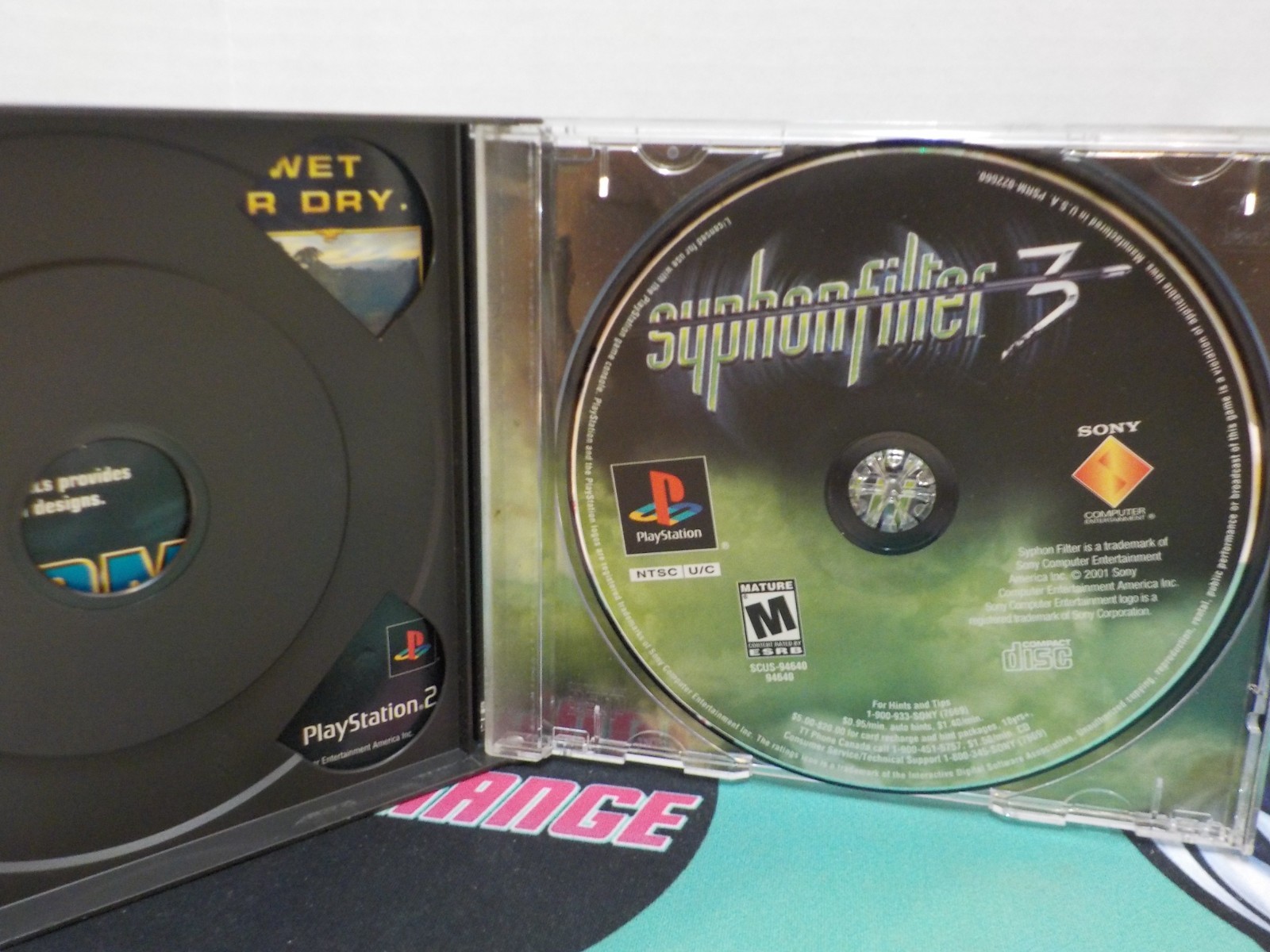 N A1001 Syphon Filter 3 & Crash Bandicoot Warped Sony PlayStation 1 Game Lot