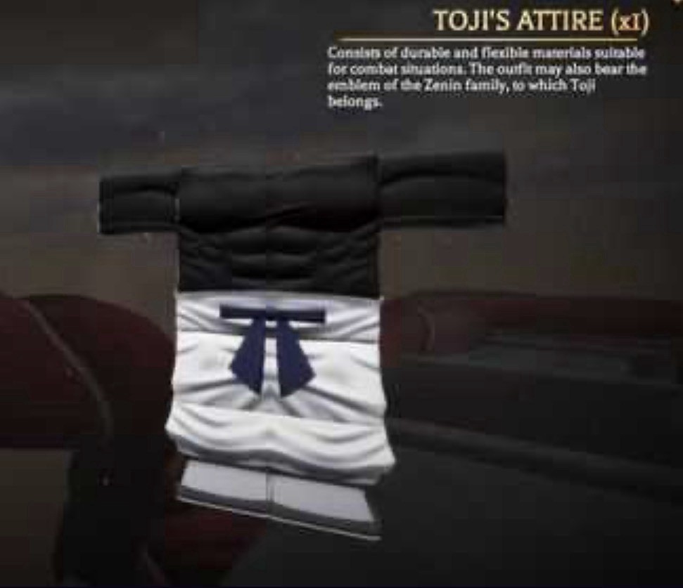 Toji Attire Digital In-Game Item – AOTR