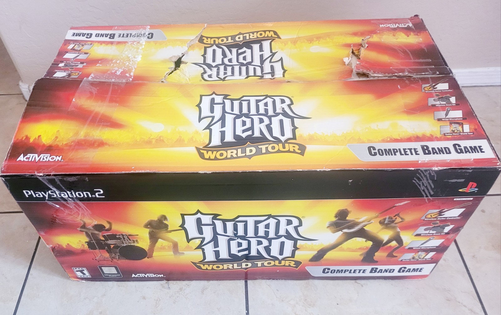 PS3 PS4 Guitar Hero World Tour Bundle Drum Set BOX Rock Band Playstation 2 3 4 5