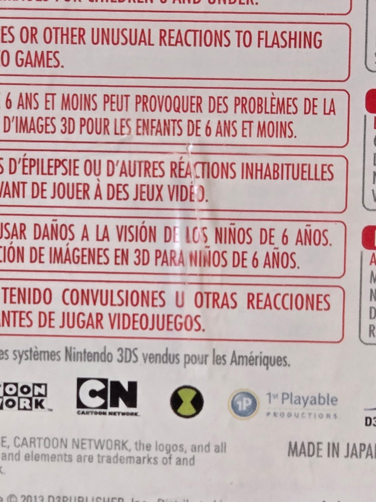 Ben 10 Omniverse 2 (Nintendo 3DS) Original Case Only