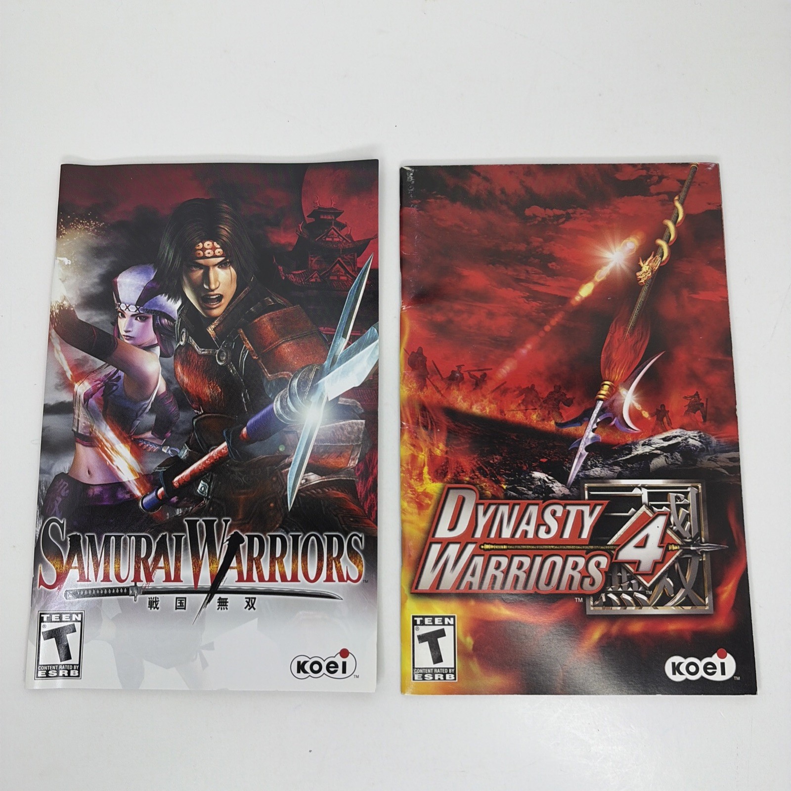 Dynasty Warriors 4 + Samurai Warriors PS2 Lot PlayStation 2 Complete CIB TESTED