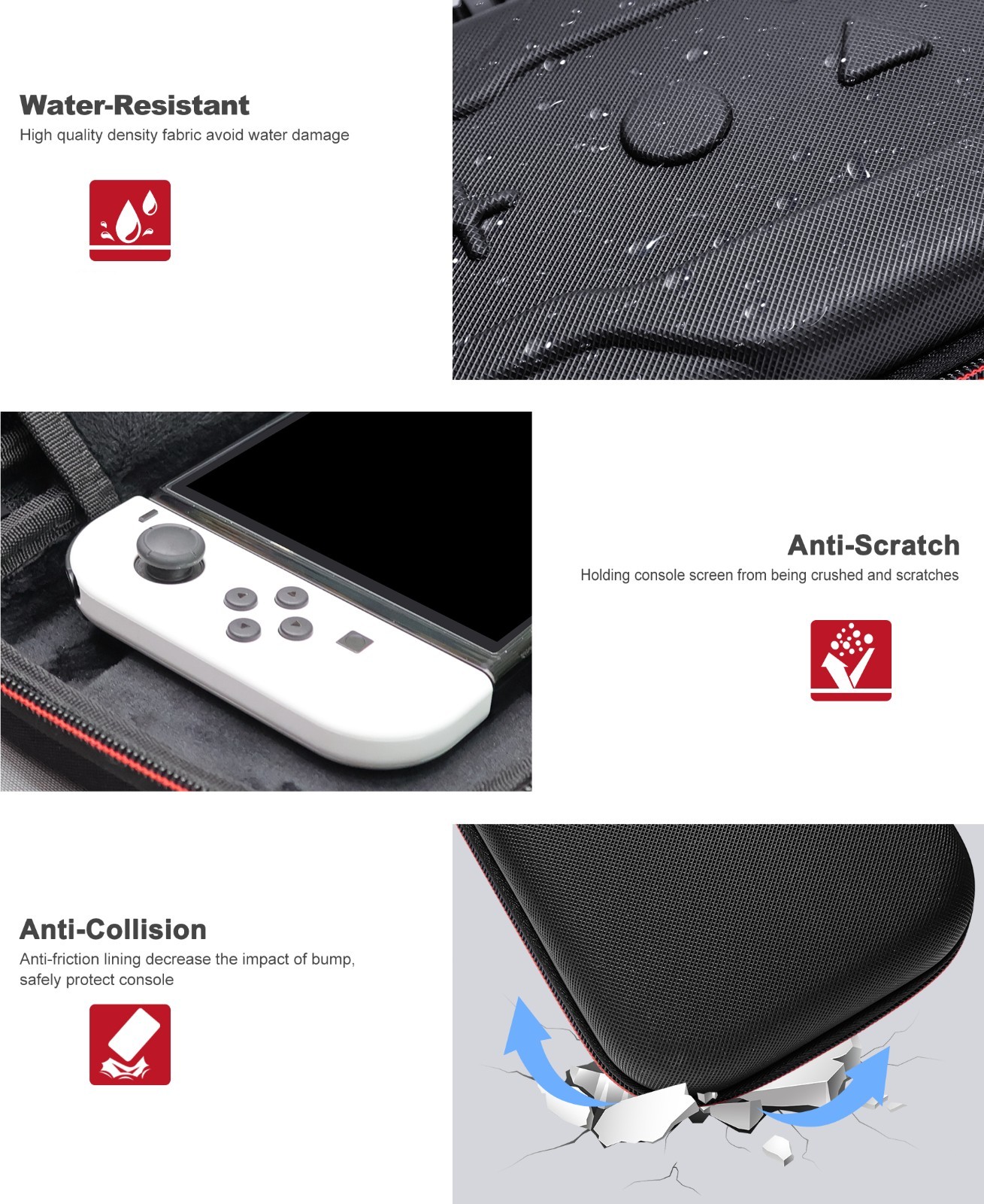 Waterproof Travel Carry Case Protective Hard Shell Case for Switch 2 Console