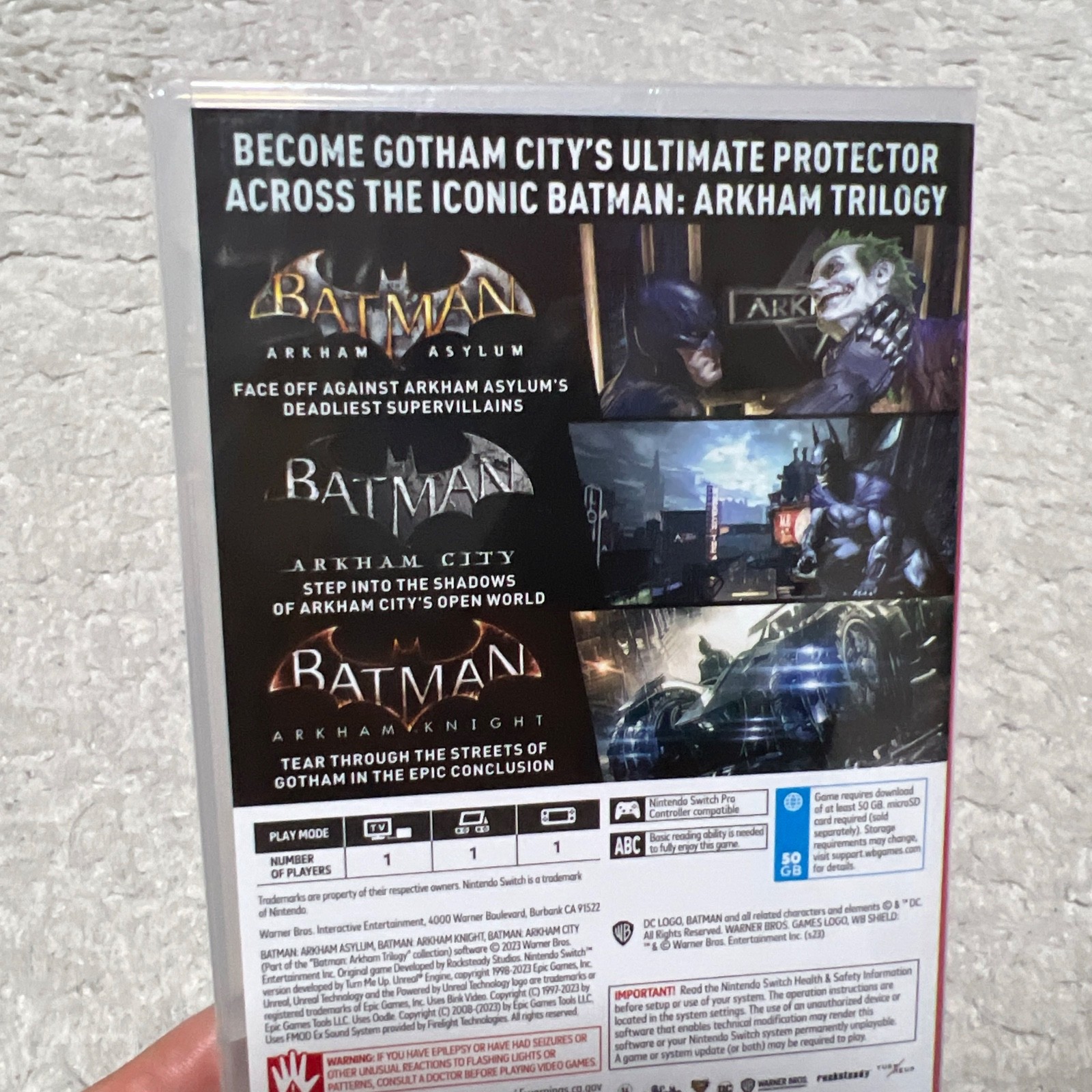 Batman Arkham Trilogy Nintendo Switch Video Game Action Warner Bros Movie