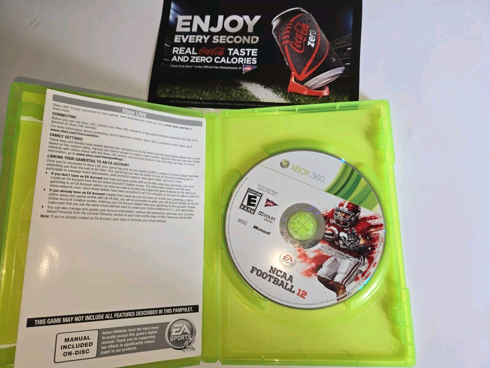 NCAA Football 12 Xbox 360 2012 Complete