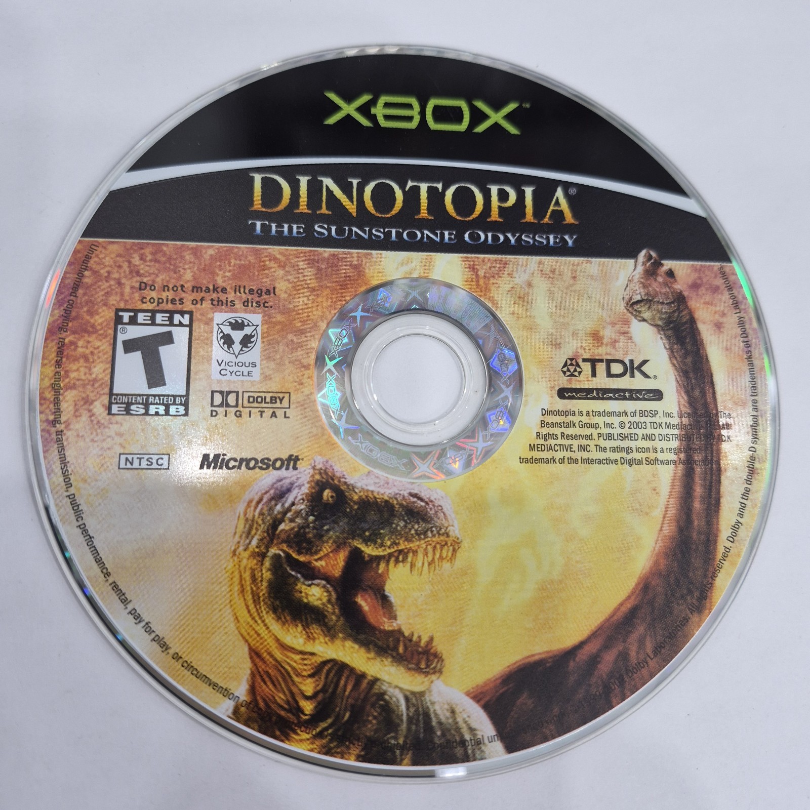 Dinotopia: The Sunstone Odyssey (Microsoft Xbox, 2003)