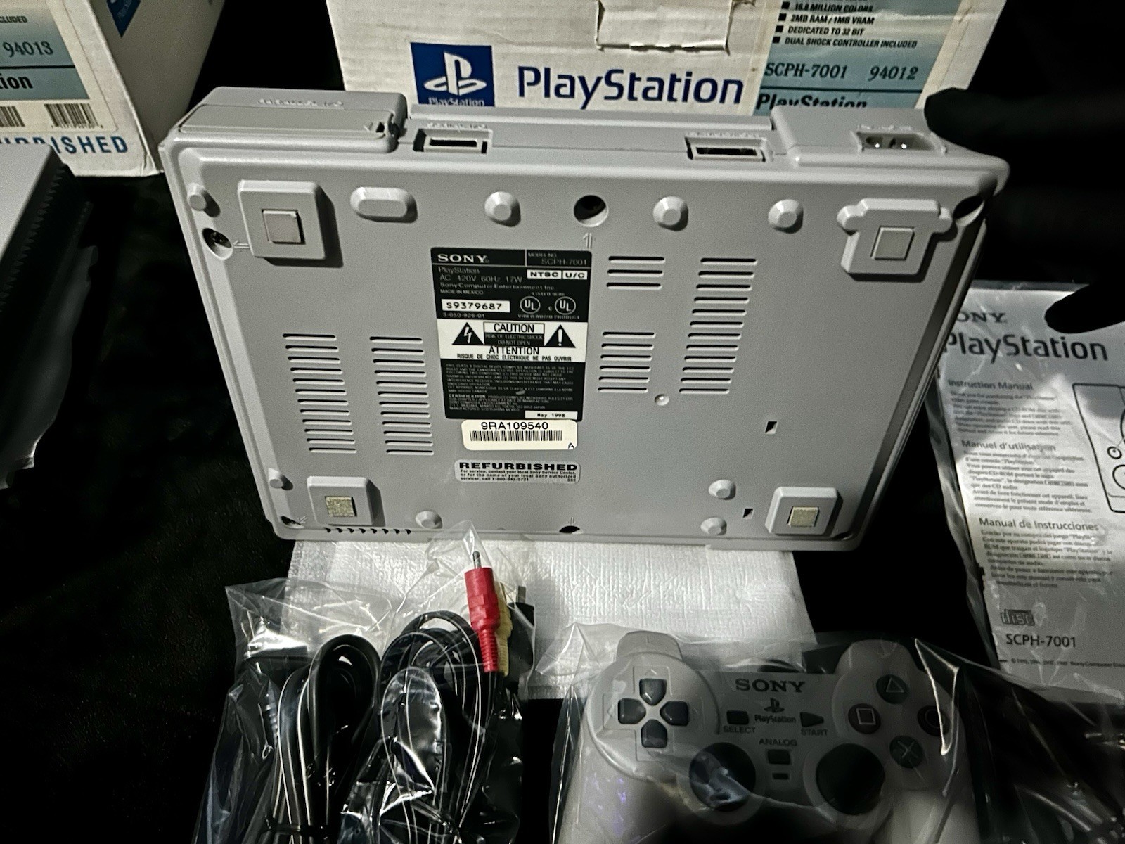 (TWO) SONY PLAYSTATION 1 CONSOLE SETS FULLY SERVICED BY SONY (ULTRA RARE)