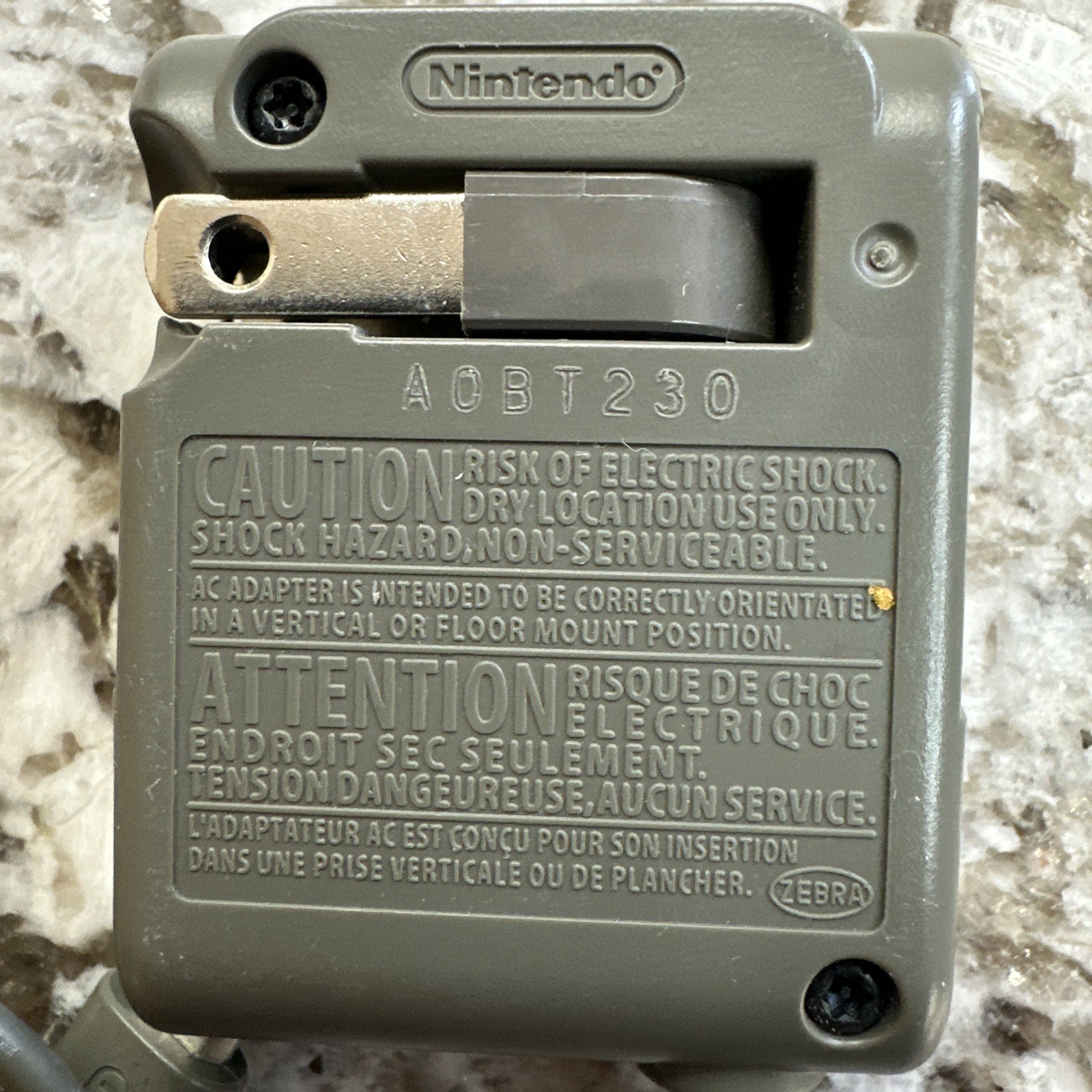 Official Nintendo DS Lite OEM Charger AC Adapter Power Supply Cord USG-002 NDSL