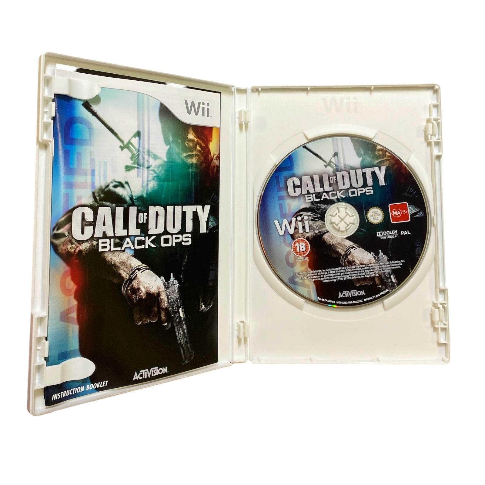 Call Of Duty: Black Ops Nintendo Wii Game Manual Activision 2010 MA15+ Shooter