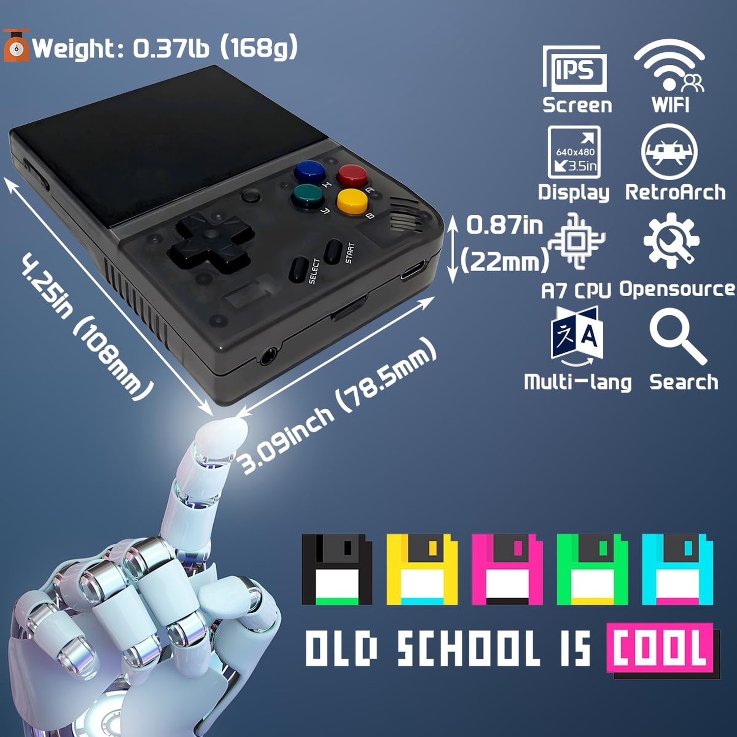 Miyoo Mini Plus Handheld Game Console 3.5-inch 640*480 IPS Screen 3000mAh Miy…