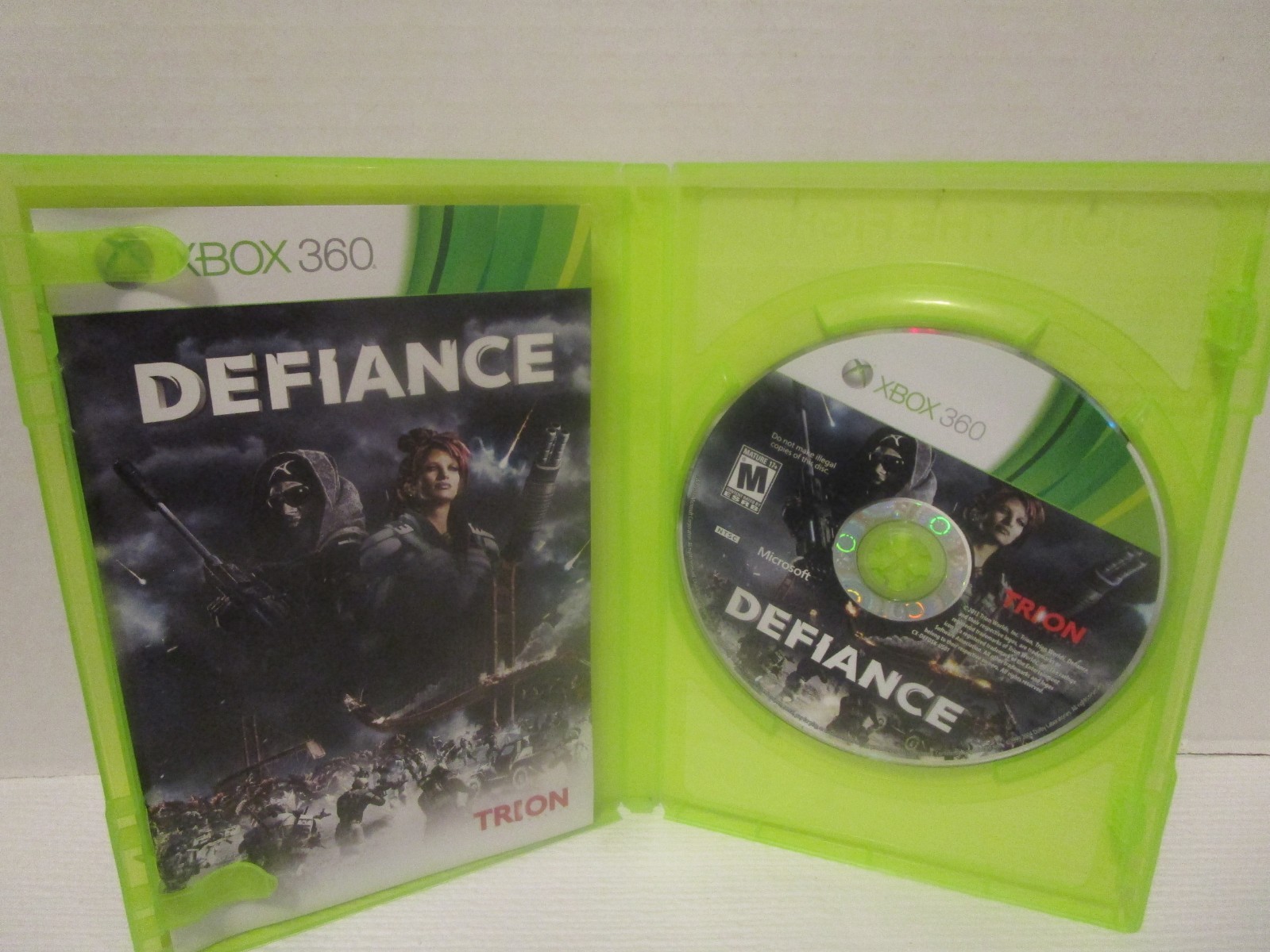 Defiance (Xbox 360) Rated M Complete with Manual by TRION Video Game