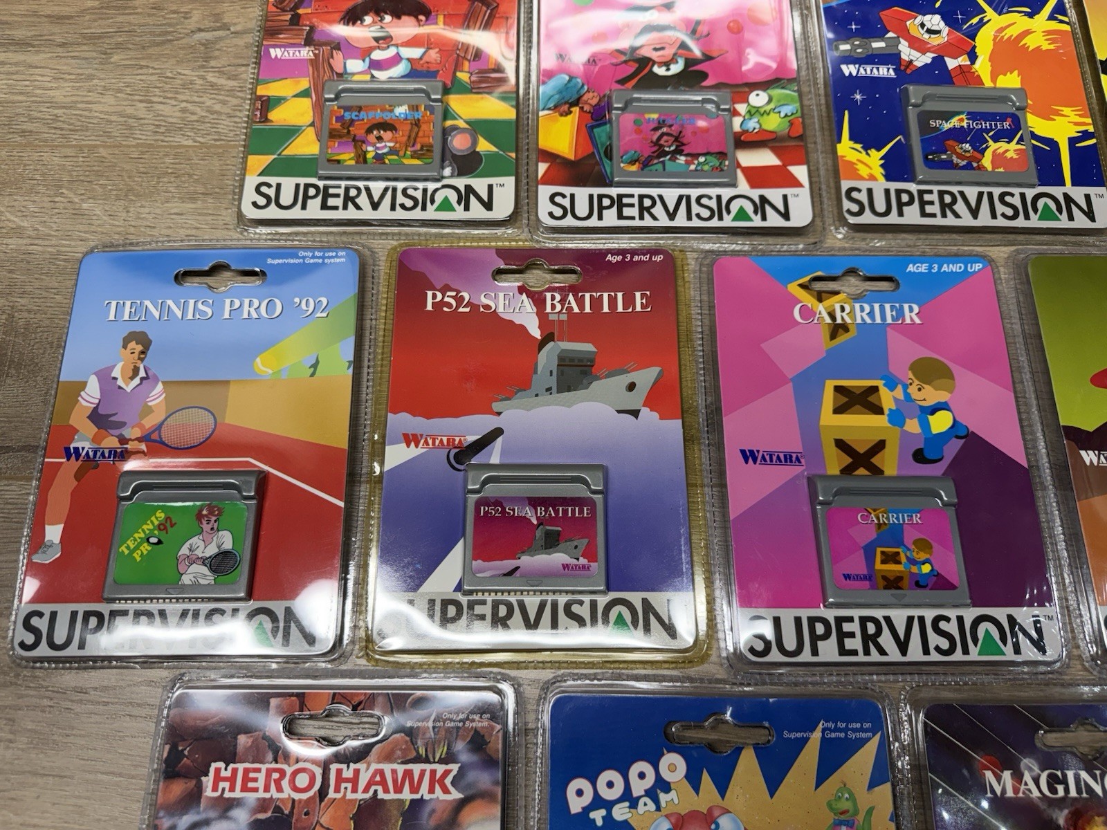 Rare Vintage Watara Supervision Handheld Console New Sealed Games Lot Of 25 NIB