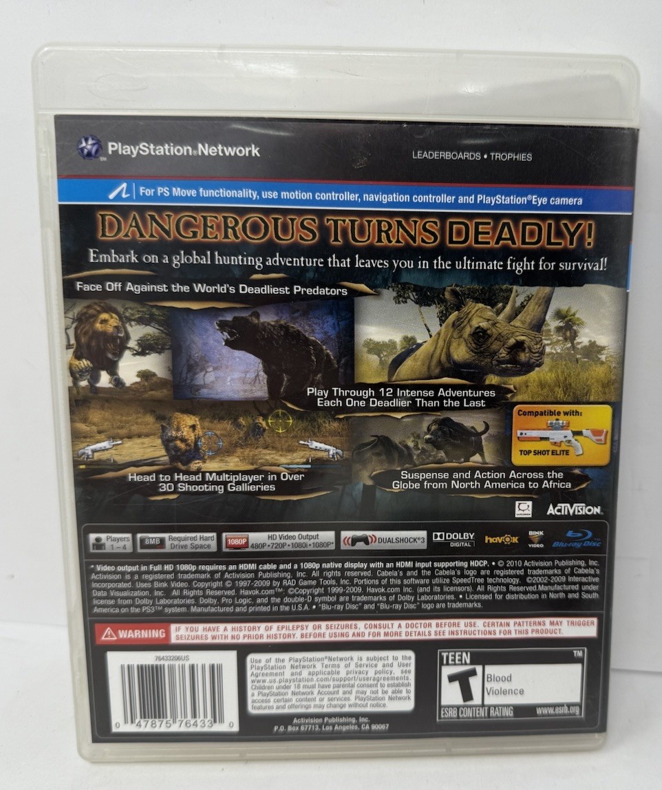 Cabela’s Dangerous Hunts 2011 | PlayStation 3 (PS3) | CIB | Tested & Works