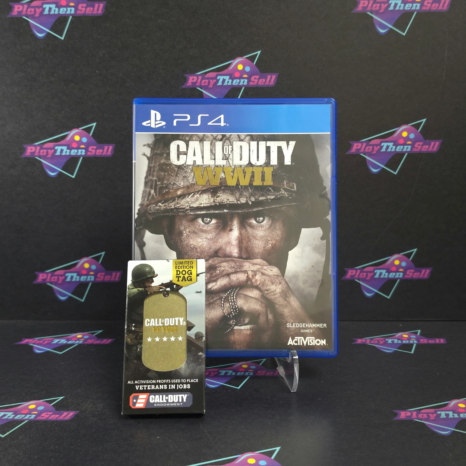 Call of Duty WWII PS4 PlayStation 4 Dog Tag Complete – – 1 Year Warranty