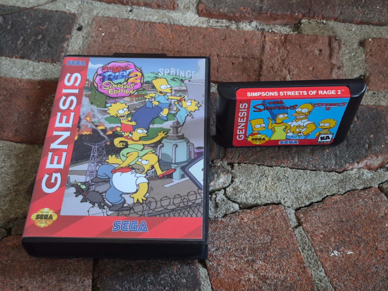 Streets of Rage 2 x The Simpsons for Sega Genesis/Mega Drive