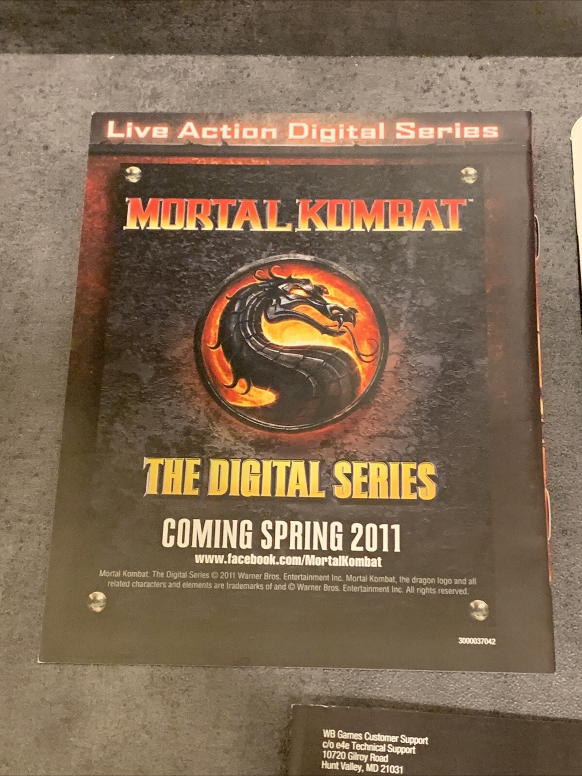 Mortal Kombat (Sony PlayStation 3) Tested w/ Manual Katalog & Unused Kombat Pass