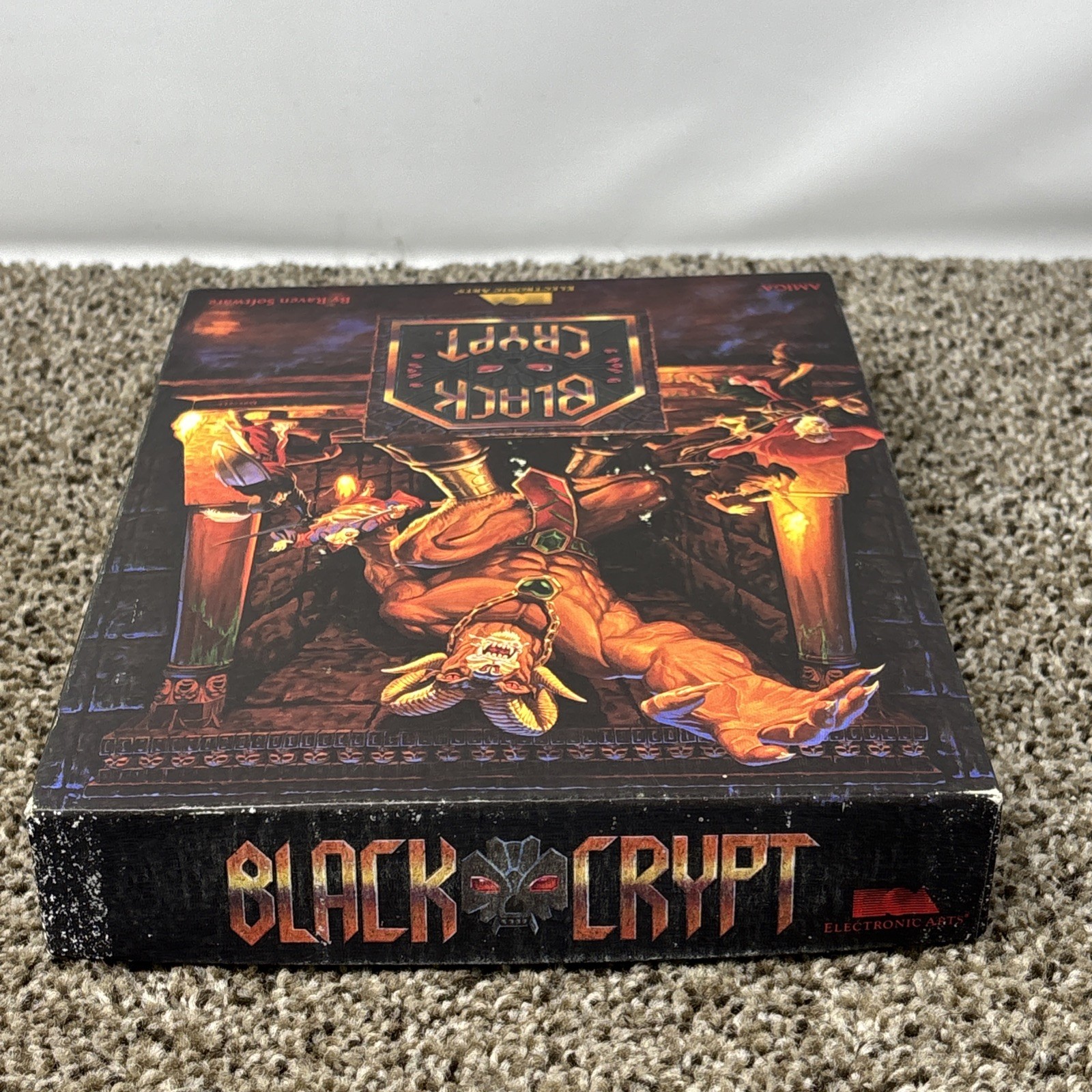Black Crypt Commodore Amiga Big Box Game Complete CIB 3.5″ EA Untested
