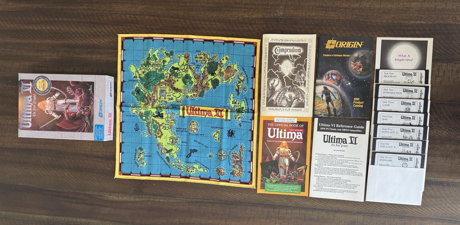 Vintage Ultima VI The False Prophet PC CIB w/ Map Manuals Disks + 1990 Receipt