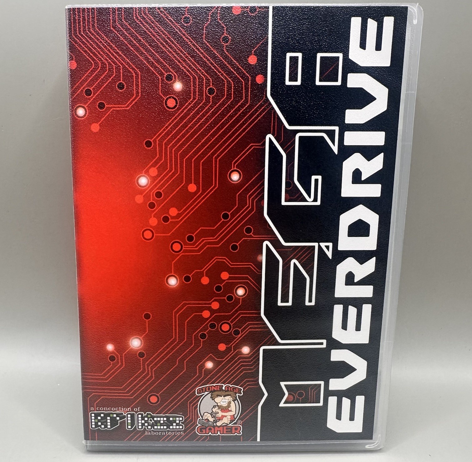 Sega Genesis Mega Everdrive Krikzz Red Cover Art Purple Smoke Cartridge