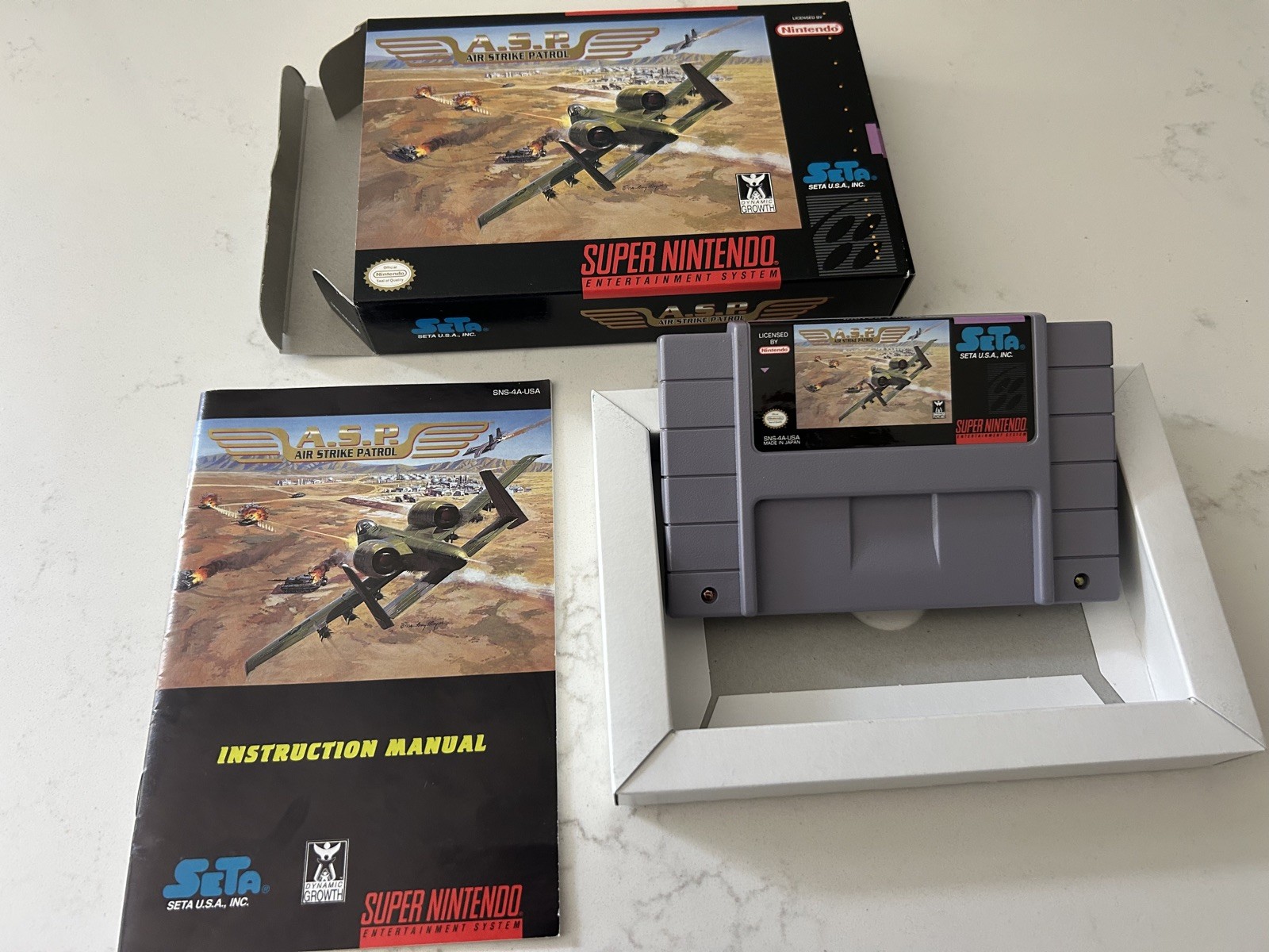 A.S.P. Air Strike Patrol (SNES) Super Nintendo CIB Complete Tested SETA