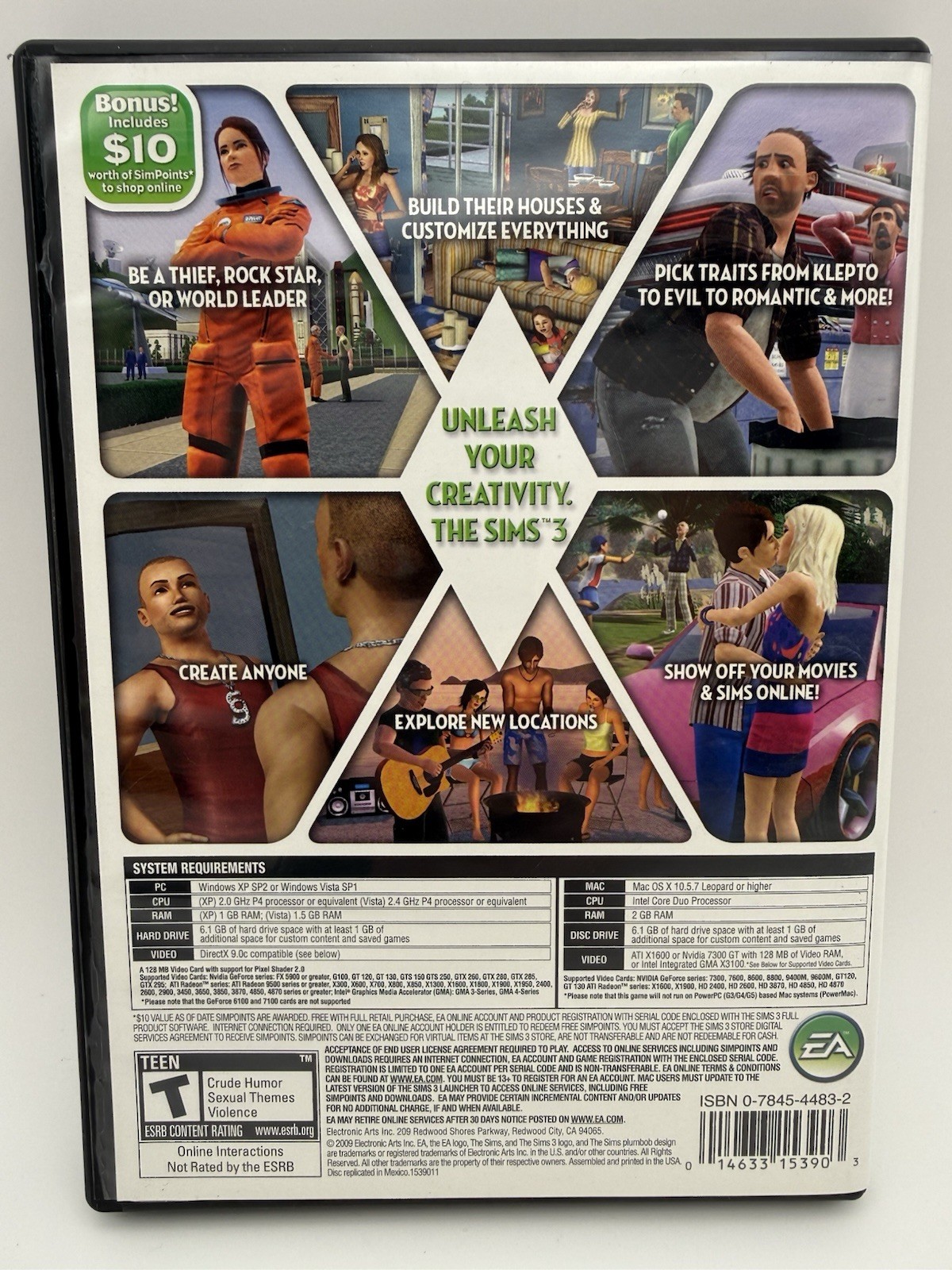 EA The Sims 3 (PC) w/ Manual, T-Teen, 2009 Simulation – The Sims Series
