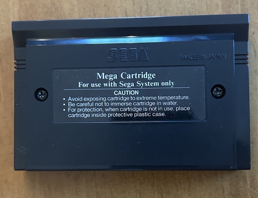 Kenseiden Sega Master System 1988 Cartridge & Box No Plastic Overlay Has Manual