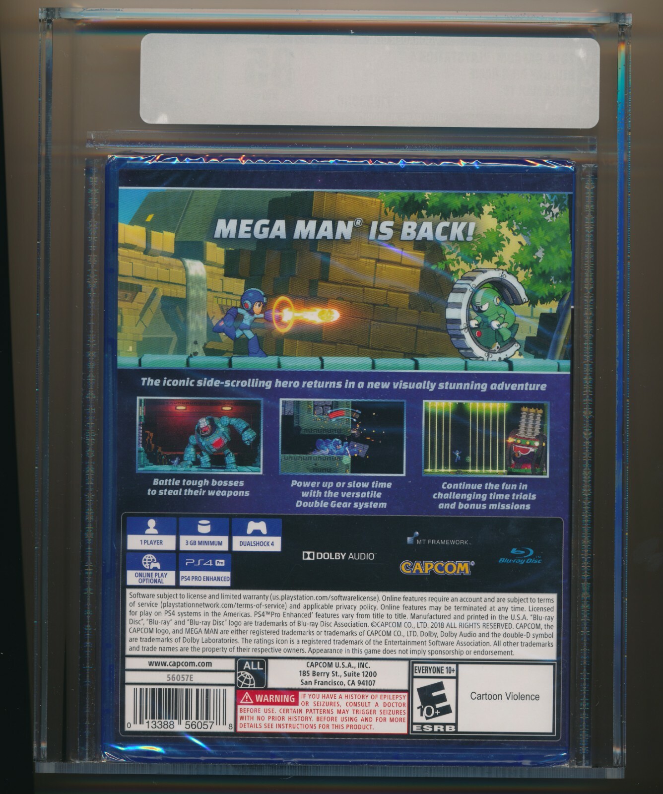 Mega Man 11 (Sony PlayStation 4, 2018) ps4 SILVER VGA 85 NM+