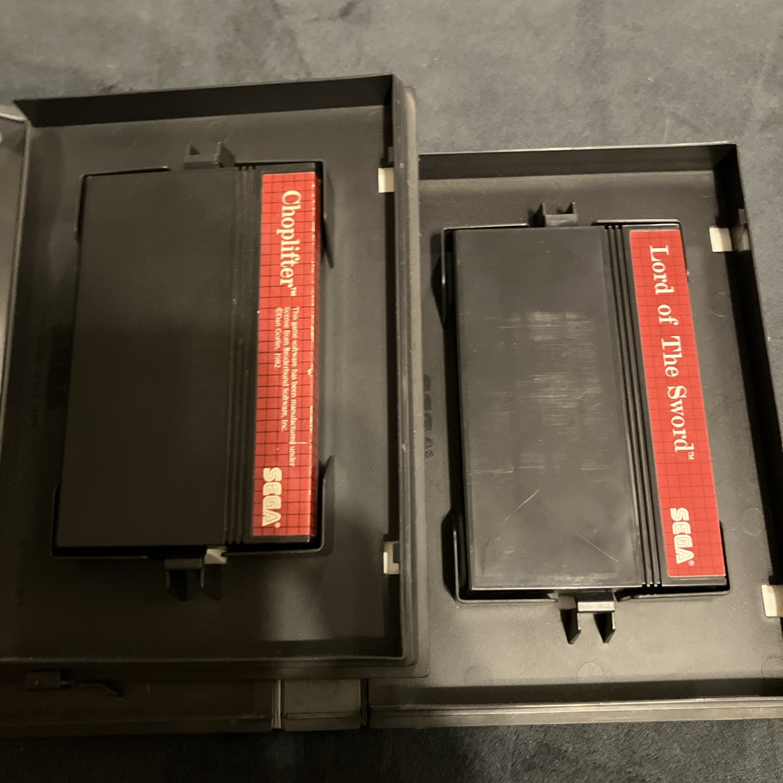Sega Master System – Double Dragon, Choplifter, & Lord of the Sword – w/cases