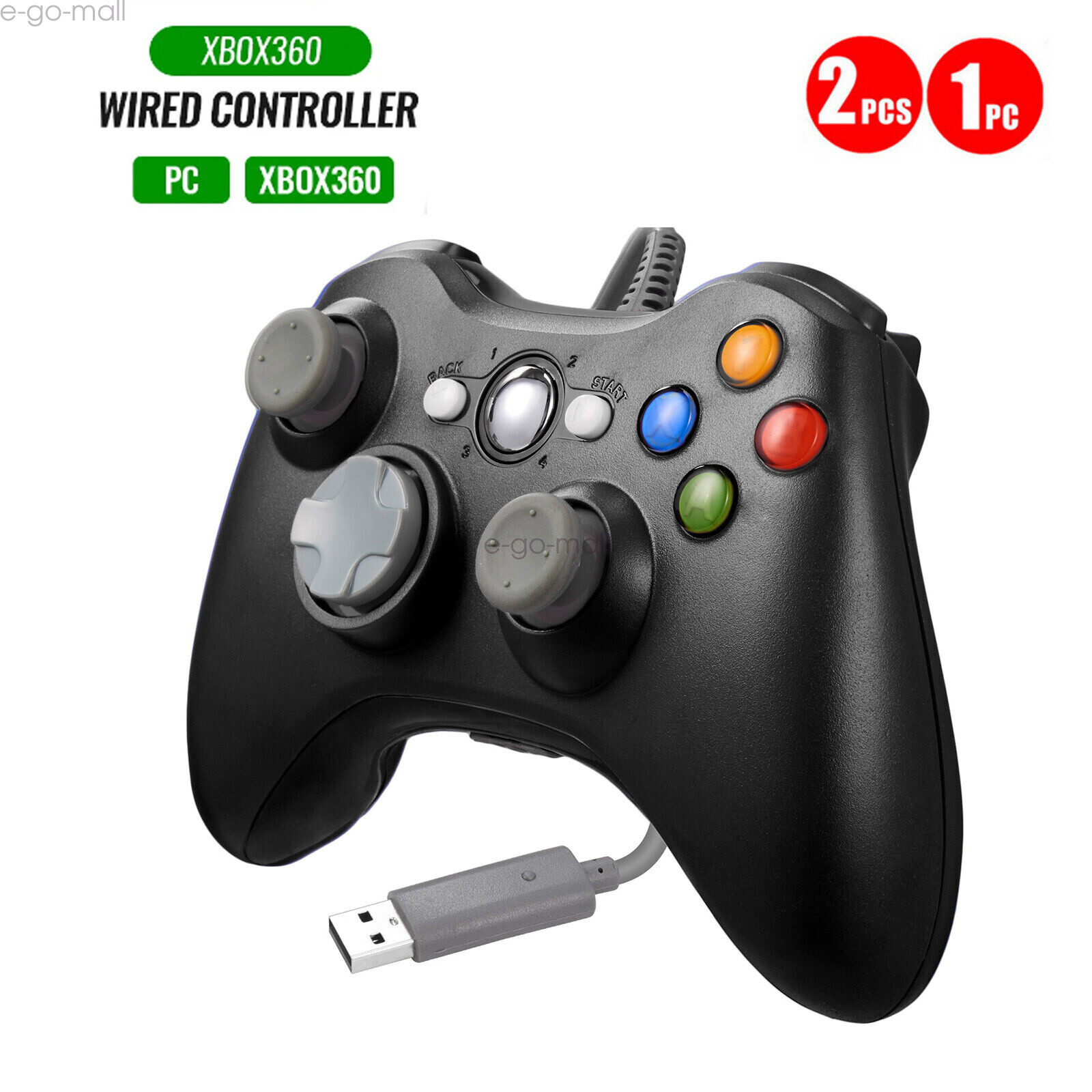 Wired /Wireless Xbox 360 Wired Gamepad Controller for Xbox 360/Slim PC Windows
