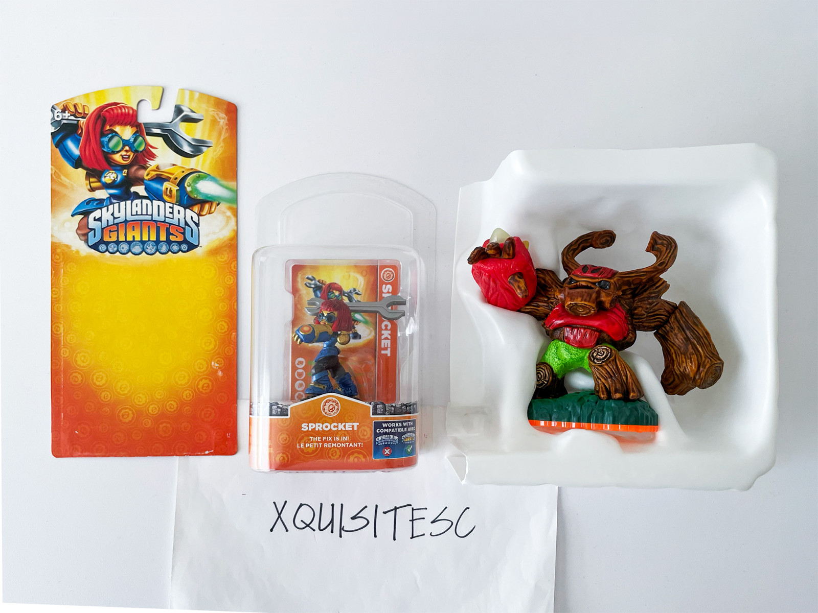 NEW, OPEN BOX Skylanders Giants Gnarly Tree Rex + Sprocket Action Figures