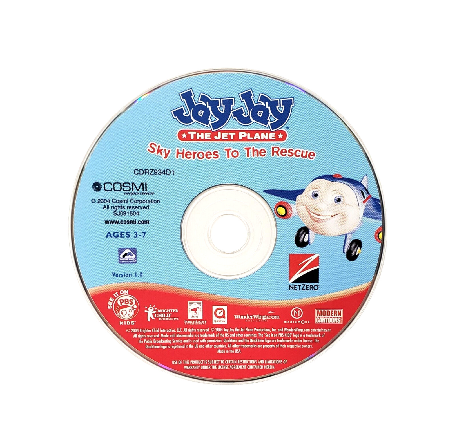 Jay Jay The Jet Plane Sky Heroes To The Rescue PC CD Rom Mac Win New Disc Only