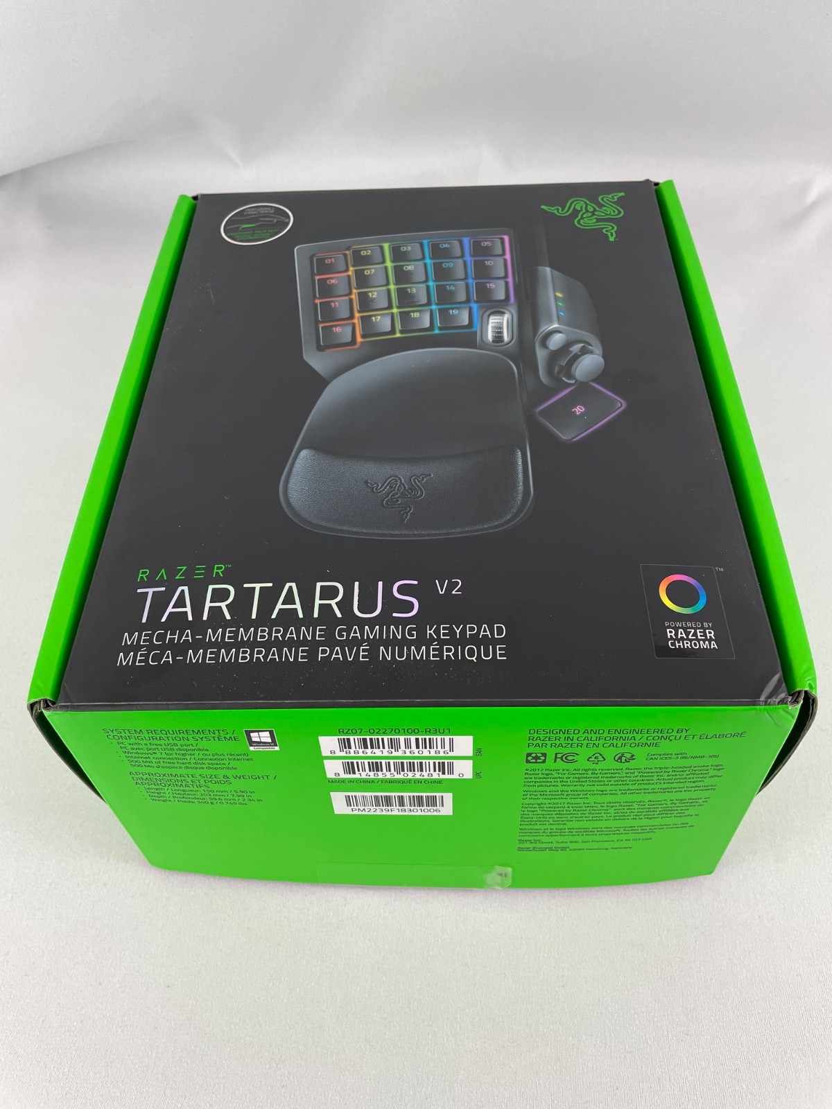 Razer Tartarus V2 Programmable Backlit Gaming Keypad Wired USB for PC Black