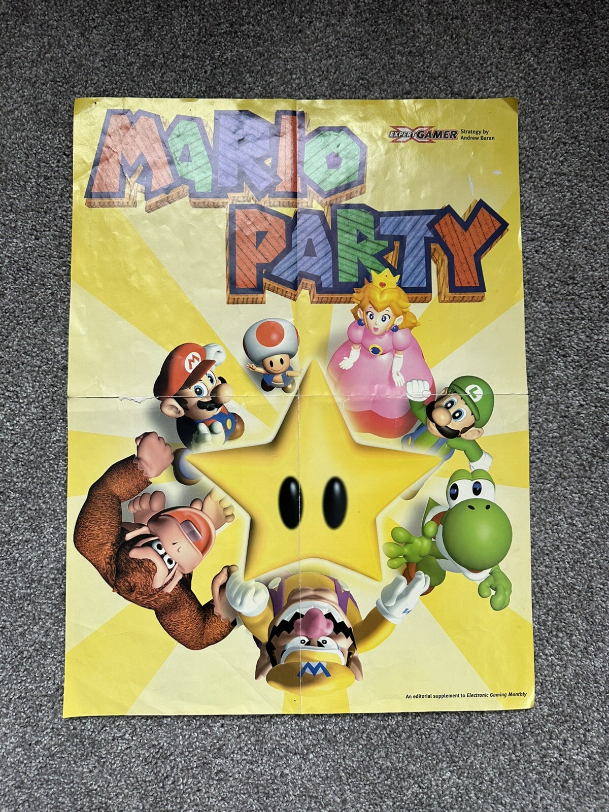 Mario Party 1 Expert Gamer EGM Poster 1998 RARE
