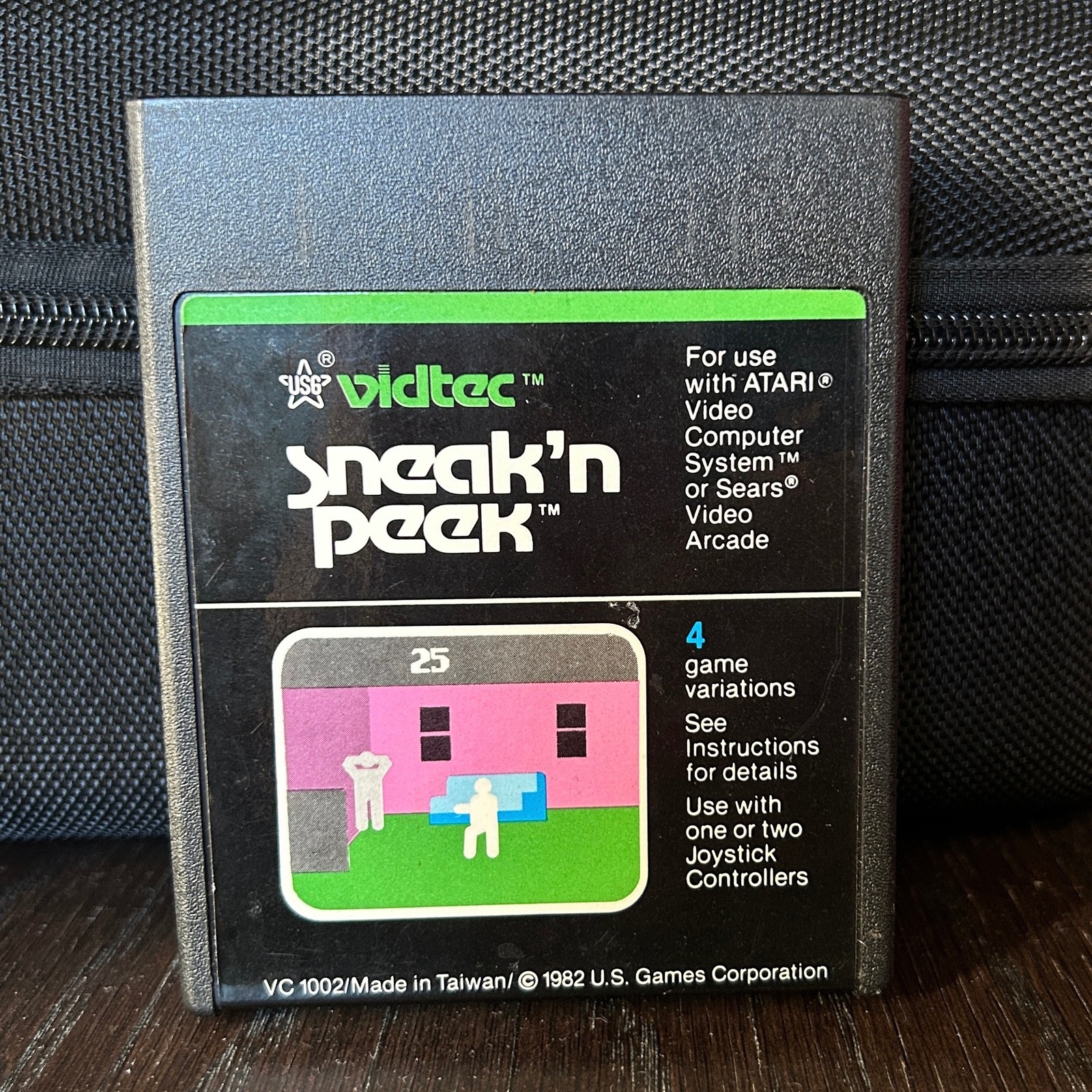 1982 Sneak’n Peek Atari 2600 Video Game Cartridge by Vidtec + U.S. Games TESTED
