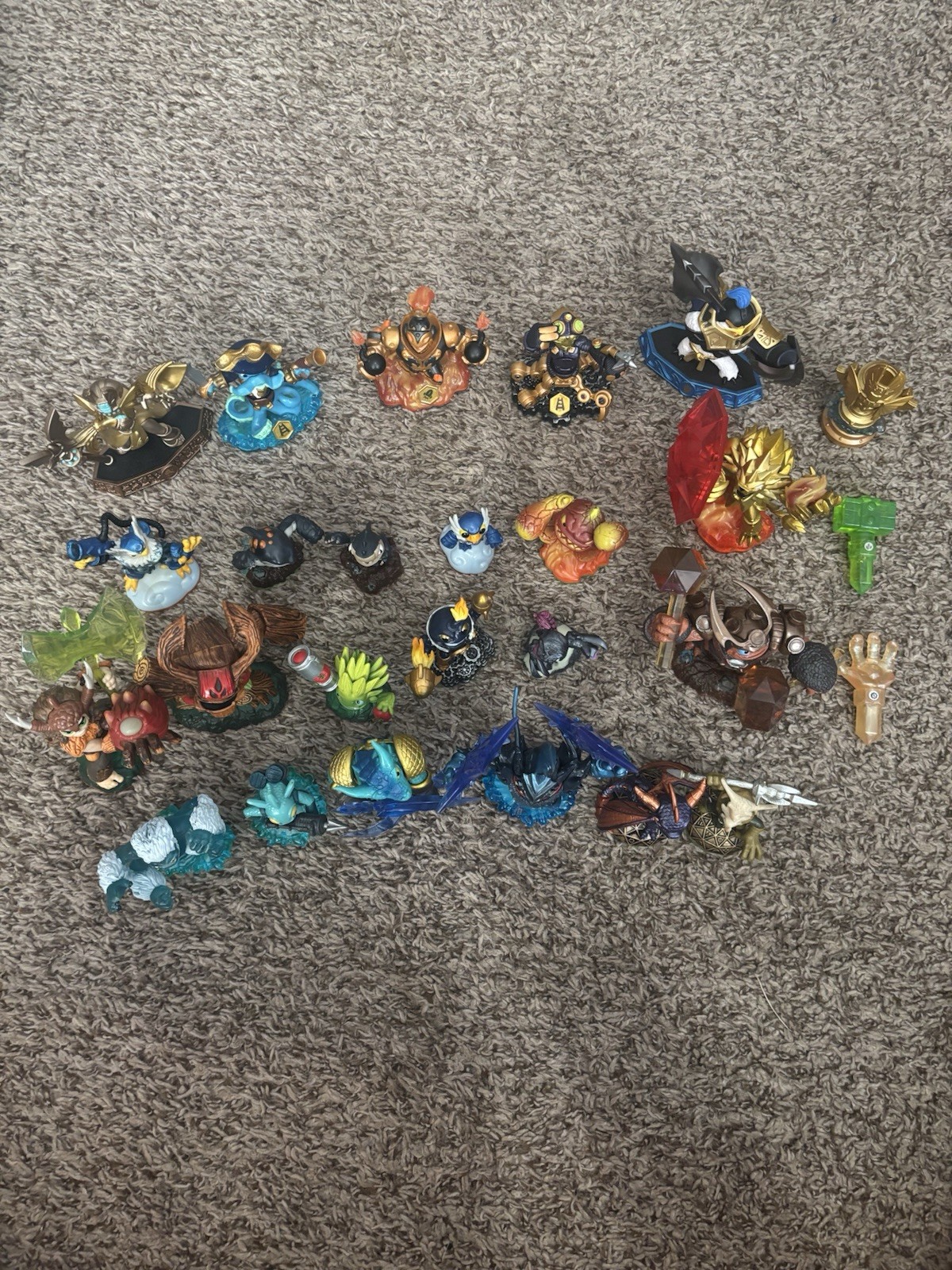 Skylanders Mixed Lot of 45 Figures Spyro, Giants, Vehicles, Crystals.