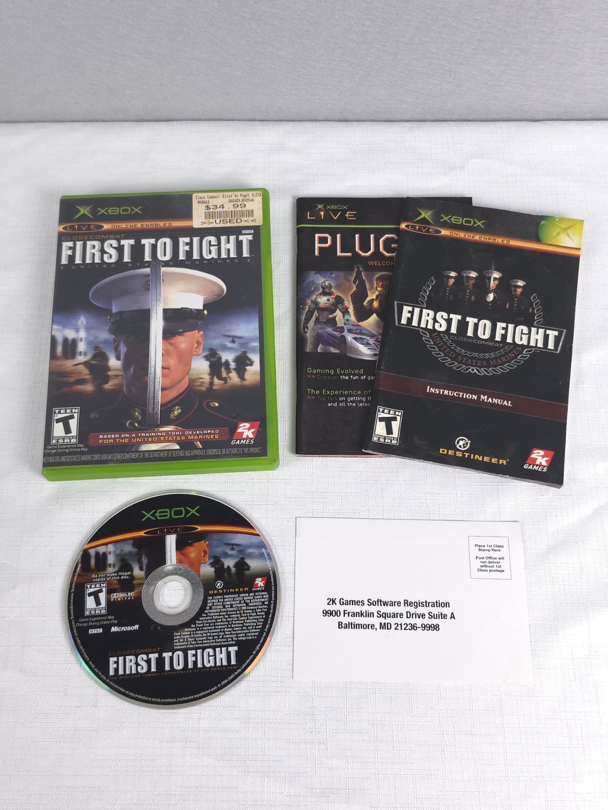 Close Combat: First to Fight / Microsoft Xbox – CIB Complete W/ Reg Card Tested
