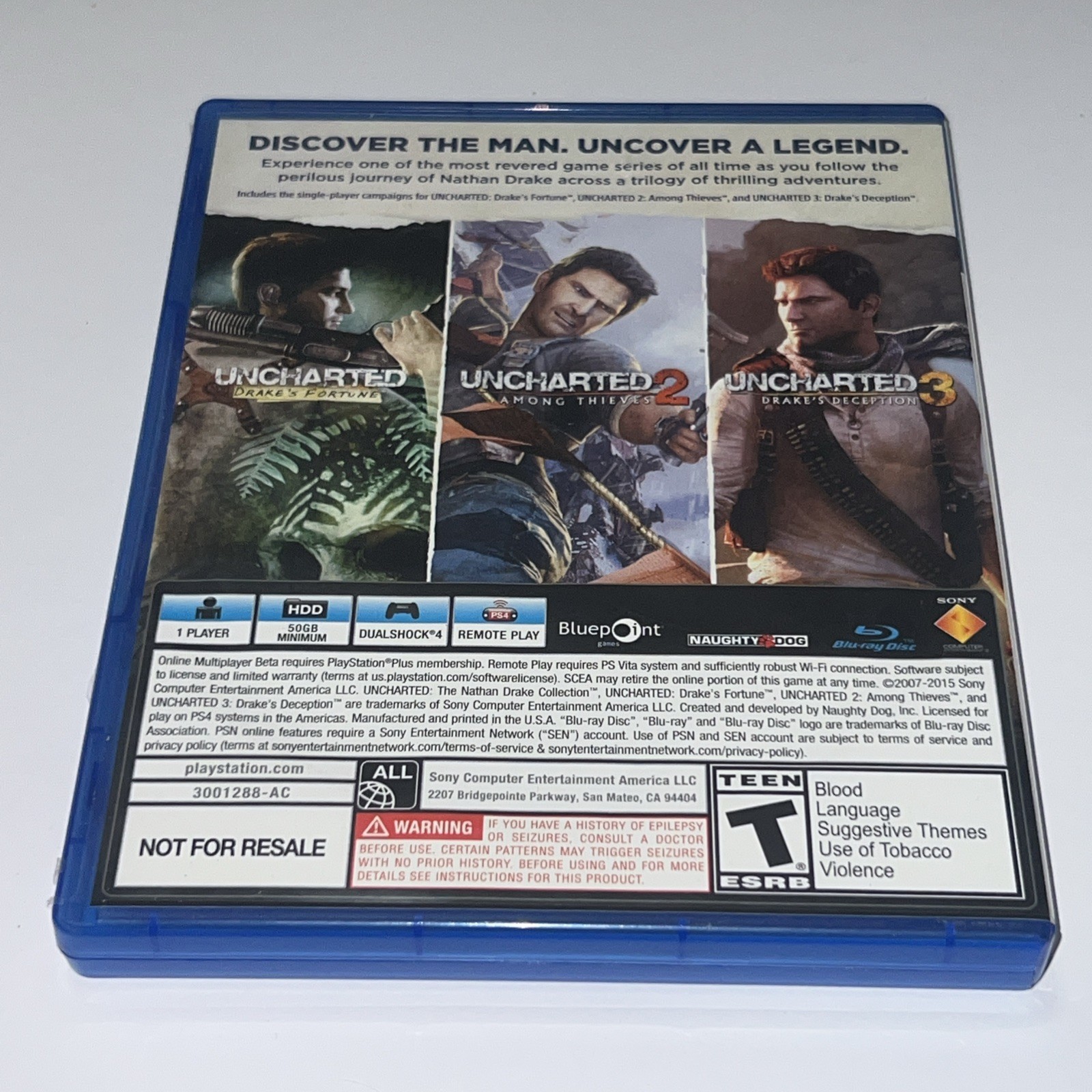 Uncharted: Collection – Sony PlayStation 4 | Ps4 | Very Good Condition | Tested!