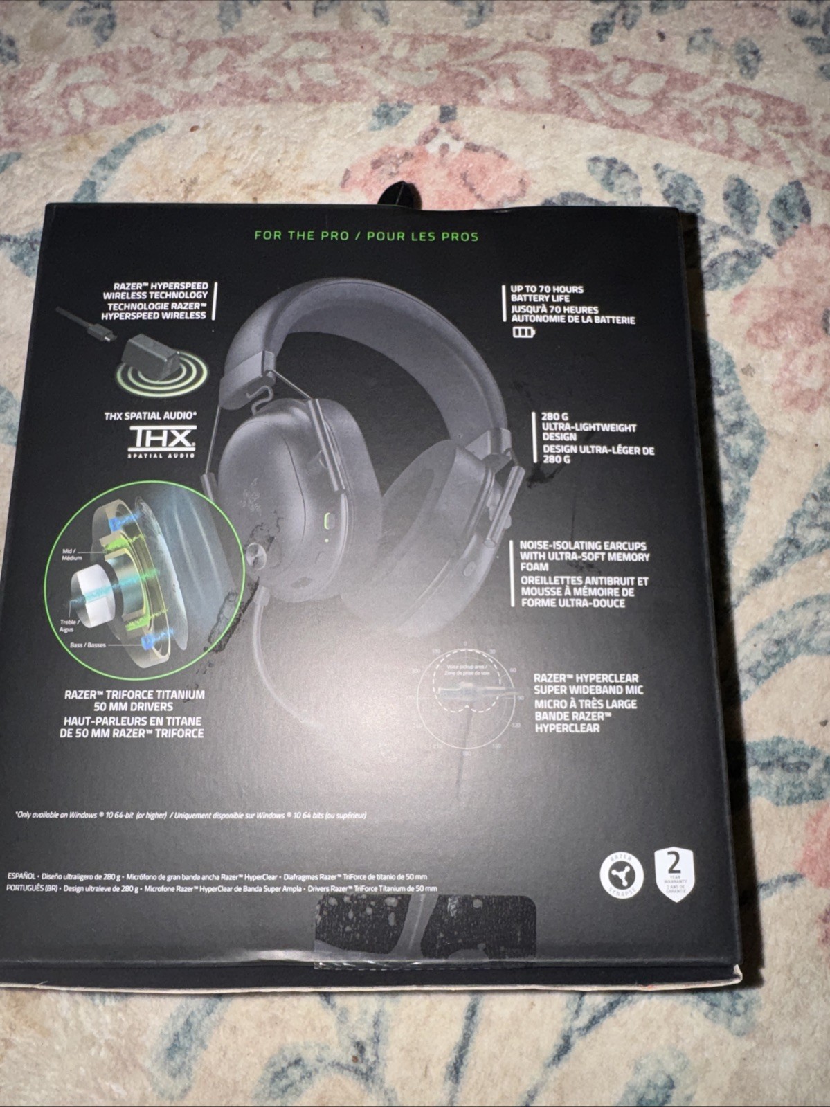 Razer BlackShark V2 HyperSpeed Wireless Headset – Black